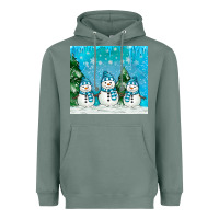 Sage snowman Heavyweight Hoodie - MaliasSmallBusiness