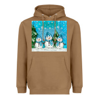 Toasted Coconut snowman Heavyweight Hoodie - MaliasSmallBusiness