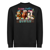 Black happy easter heifer Heavyweight Sweatshirt - RacoonDesign