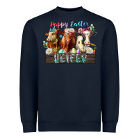 Navy happy easter heifer Heavyweight Sweatshirt - RacoonDesign