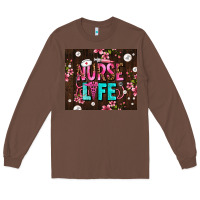 Chestnut nurse life with pearls Long Sleeve Tee - AdoDesignShop