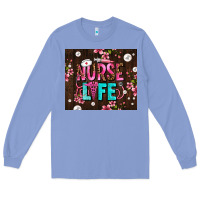 Colony Blue nurse life with pearls Long Sleeve Tee - AdoDesignShop