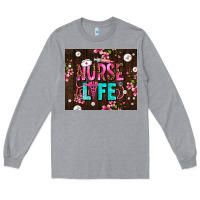Heather Grey nurse life with pearls Long Sleeve Tee - AdoDesignShop