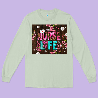 Nurse Life With Pearls Long Sleeve Tee Designed By Adodesignshop