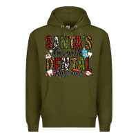 Army Green santa's favorite dental hygienist Premium Hoodie - Jasminsmagicworld