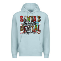 Blue Mist santa's favorite dental hygienist Premium Hoodie - Jasminsmagicworld