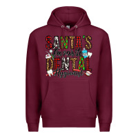 Burgundy santa's favorite dental hygienist Premium Hoodie - Jasminsmagicworld
