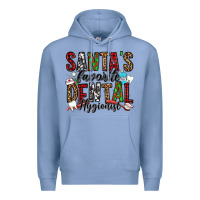 Colony Blue santa's favorite dental hygienist Premium Hoodie - Jasminsmagicworld