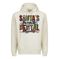 Oatmeal Heather santa's favorite dental hygienist Premium Hoodie - Jasminsmagicworld