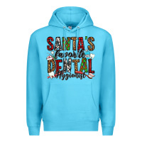 Ocean Blue santa's favorite dental hygienist Premium Hoodie - Jasminsmagicworld