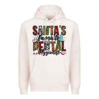 Pale Pink santa's favorite dental hygienist Premium Hoodie - Jasminsmagicworld