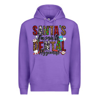 Purple santa's favorite dental hygienist Premium Hoodie - Jasminsmagicworld