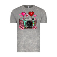 Cloud Rock floral heart pink leopard vintage camera Vintage Tee - FaDigitalArtStudio