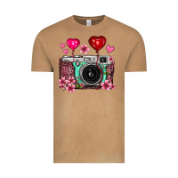 Vintage Camel floral heart pink leopard vintage camera Vintage Tee - FaDigitalArtStudio