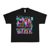 Black i became a cna because your life is worth my time Urban Heavy Tee - AdoDesignShop