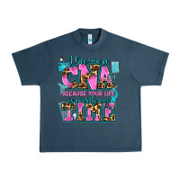 Midnight Navy i became a cna because your life is worth my time Urban Heavy Tee - AdoDesignShop