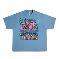 Pebble Blue i became a cna because your life is worth my time Urban Heavy Tee - AdoDesignShop