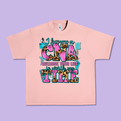 I Became A Cna Because Your Life Is Worth My Time Urban Heavy Tee Designed By Adodesignshop