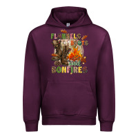 Mauve Wine Flannels boots and bonfires Urban Hoodie - NancyCooperArtShop
