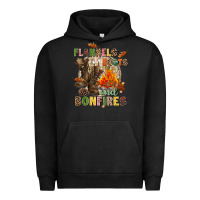 Pigment Black Flannels boots and bonfires Urban Hoodie - NancyCooperArtShop