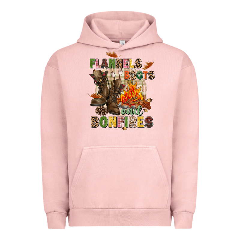 Flannels Boots And Bonfires Urban Hoodie by NancyCooperArtShop | Teevron