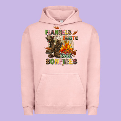 Flannels Boots And Bonfires Urban Hoodie Designed By Nancycooperartshop
