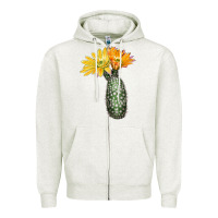 Oatmeal Heather texas rainbow cactus Zipper Hoodie - LillyAllenDesigns