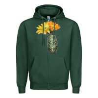 Sports Green texas rainbow cactus Zipper Hoodie - LillyAllenDesigns