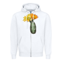 White texas rainbow cactus Zipper Hoodie - LillyAllenDesigns