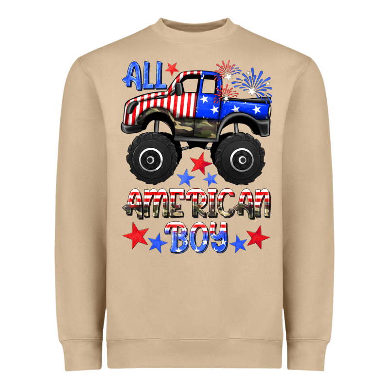 All American Boy Heavyweight Sweatshirt by HRA Design Shop | Teevron