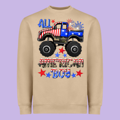 All American Boy Heavyweight Sweatshirt Designed By Hra Design Shop