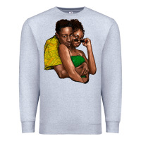 Heather Grey black couple Premium Sweatshirt - NancyCooperArtShop