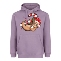 Lavender cute christmas sloth Heavyweight Hoodie - MaliasSmallBusiness