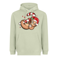 Matcha cute christmas sloth Heavyweight Hoodie - MaliasSmallBusiness