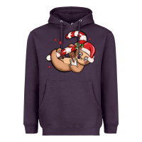 Plum cute christmas sloth Heavyweight Hoodie - MaliasSmallBusiness
