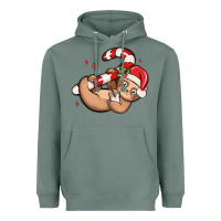Sage cute christmas sloth Heavyweight Hoodie - MaliasSmallBusiness