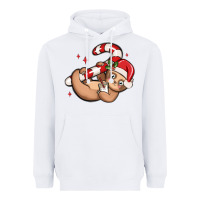 White cute christmas sloth Heavyweight Hoodie - MaliasSmallBusiness