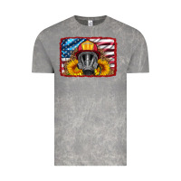 Cloud Rock firefighter air mask and sunflower Vintage Tee - HRA Design Shop