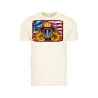 Vintage Arctic firefighter air mask and sunflower Vintage Tee - HRA Design Shop
