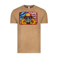 Vintage Camel firefighter air mask and sunflower Vintage Tee - HRA Design Shop