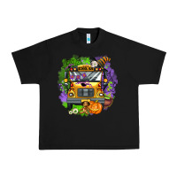 Black halloween school bus Urban Heavy Tee - AdoDesignShop