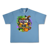 Pebble Blue halloween school bus Urban Heavy Tee - AdoDesignShop