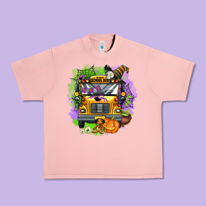 Halloween School Bus Urban Heavy Tee Designed By Adodesignshop