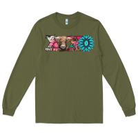 Army Green xoxo braunvieh cow Long Sleeve Tee - AdoDesignShop