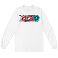 White xoxo braunvieh cow Long Sleeve Tee - AdoDesignShop