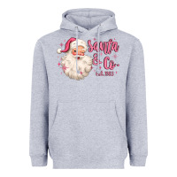 Heather Grey santa and co Heavyweight Hoodie - MaliasSmallBusiness