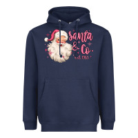Navy santa and co Heavyweight Hoodie - MaliasSmallBusiness