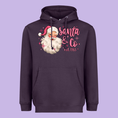 Santa And Co Heavyweight Hoodie Designed By Maliassmallbusiness