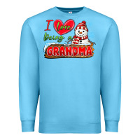 Ocean Blue i love being a grandma Premium Sweatshirt - MaliasSmallBusiness