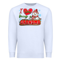 White i love being a grandma Premium Sweatshirt - MaliasSmallBusiness